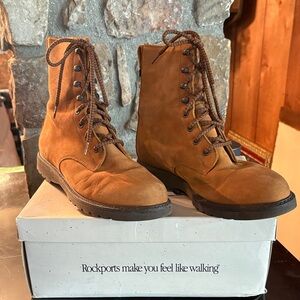 Rockport Women's Tan Lace-Up Boots